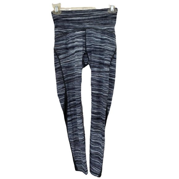 Lululemon Train Times 7/8 Pant Wee Are From Space Stripe Black Size 4 Leggings - Picture 2 of 6